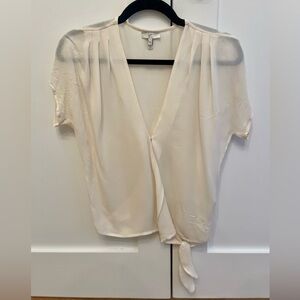 Joie White Silk Top